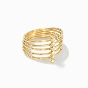 Stella & Dot Gold Rhett Ring (Size 6)